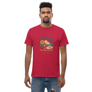 Cardinal red Port Day tee with Galveston graphic.