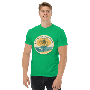 Irish green Sunflower Rising tee.