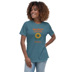 Heather deep teal Brunch Local women's tee.